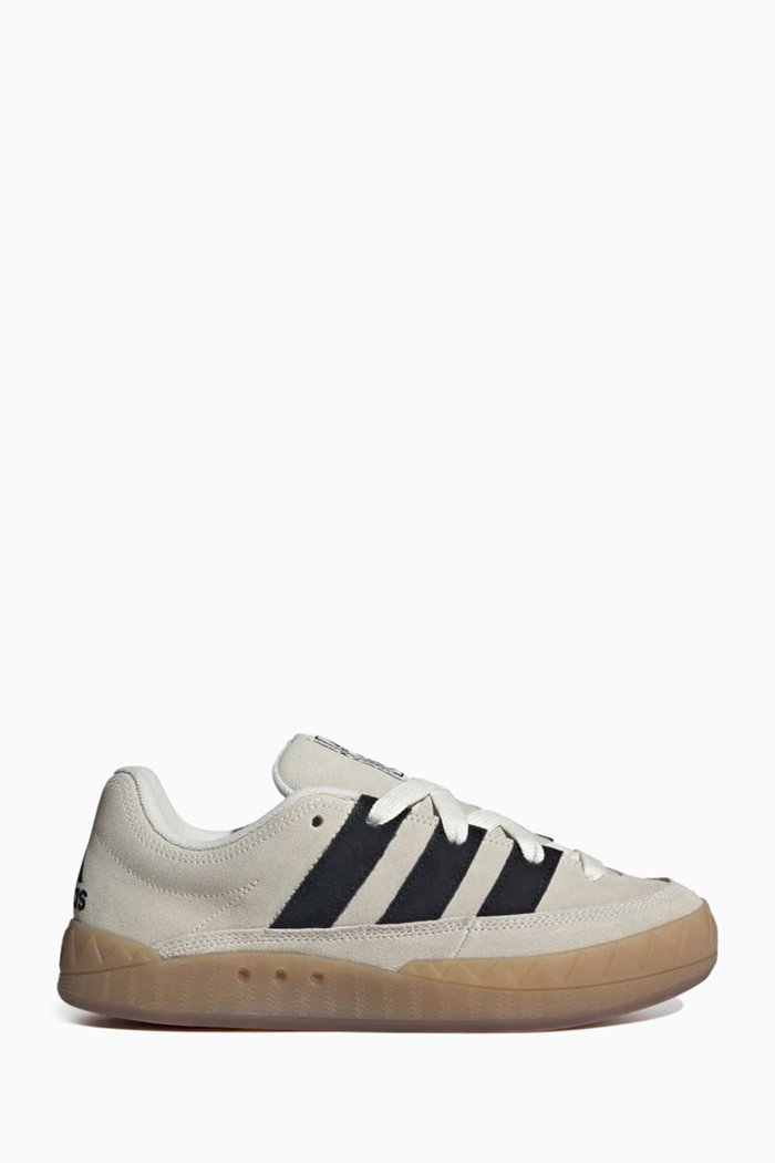 Adimatic Low-top Sneakers in Suede, White