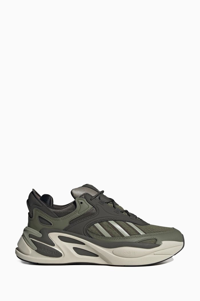 Ozmorph Sneakers in Leather & Mesh, Green