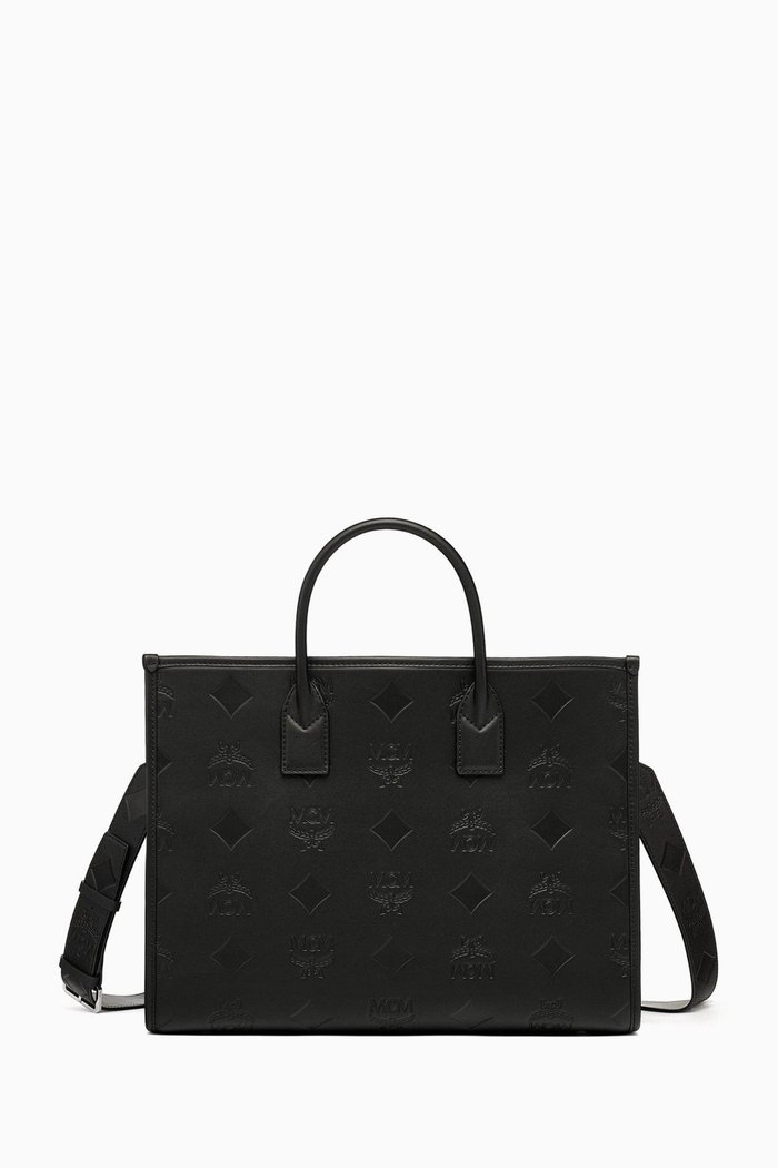 

Large München Maxi Tote Bag in Leather, Black