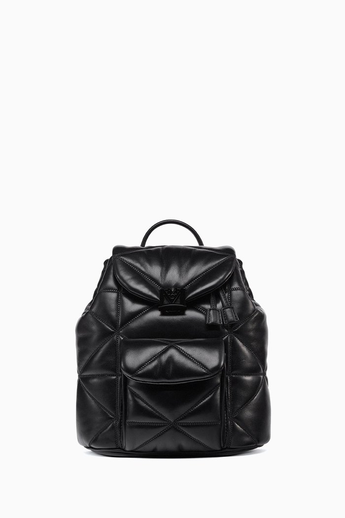 

Mini Travia Backpack in Cloud Quilted Lambskin, Black