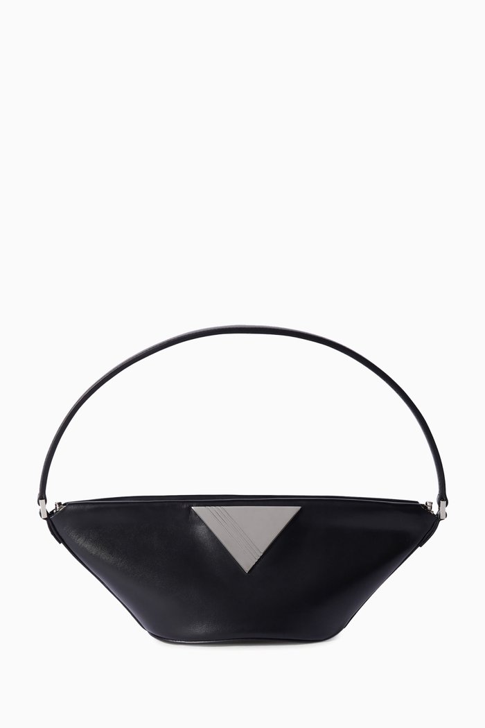 

Piccola Shoulder Bag in Calf Leather, Black