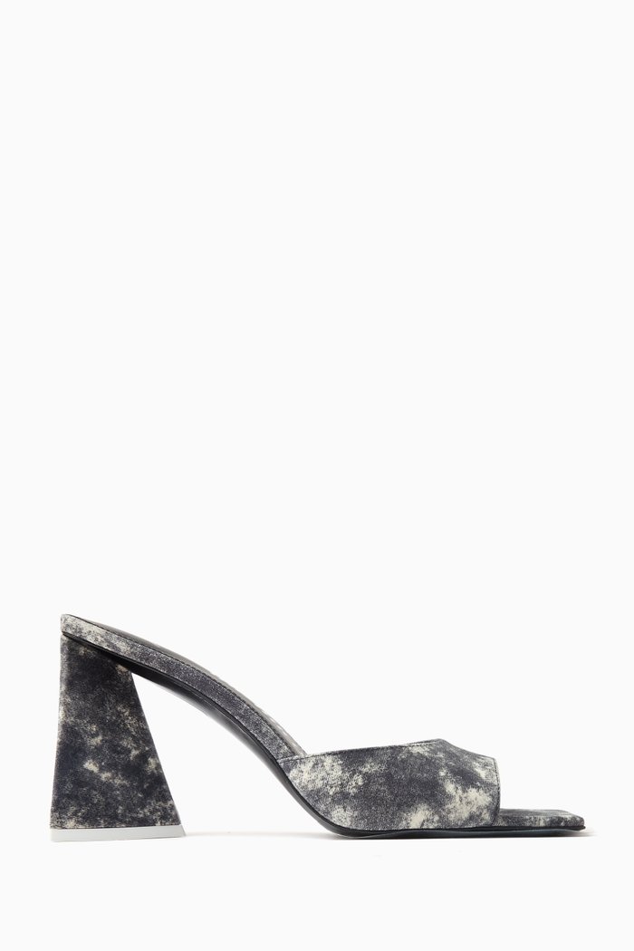 

Mini Devon 85 Mules in Denim, Black
