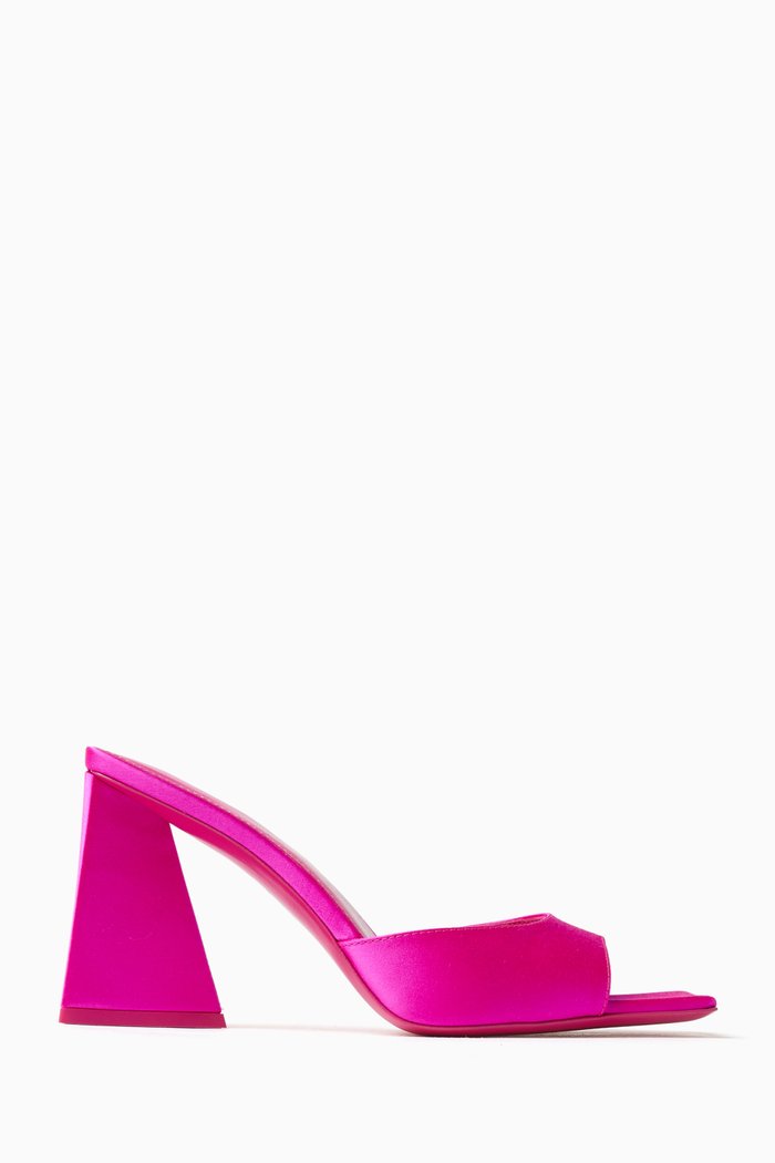 Mini Devon 85 Mules in Satin, Pink