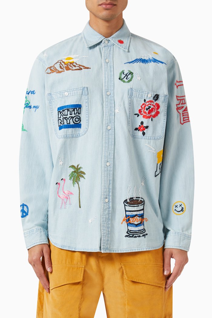 x Otakara NYC Apollo Shirt in Chambray, Blue