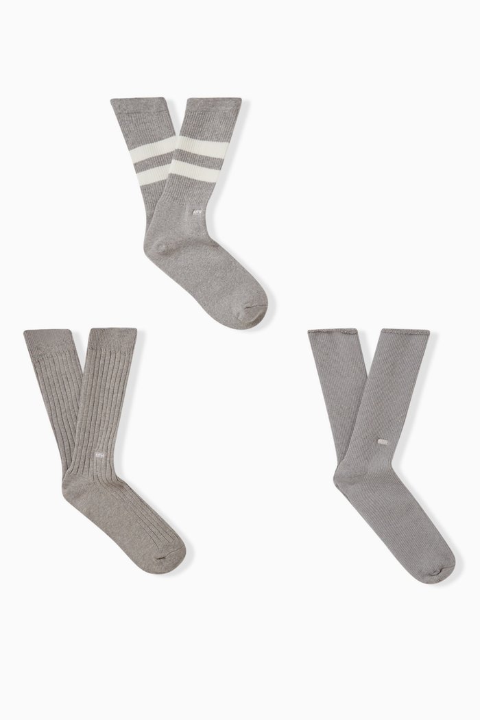 

Mixed Socks, Set of Three in Cotton-nylon, Multicolour