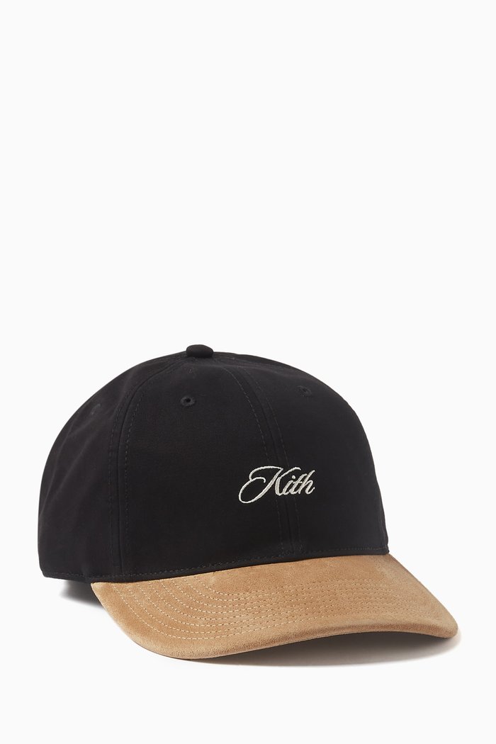 Premier Logo Aaron Dad Hat in Brushed Cotton, Black