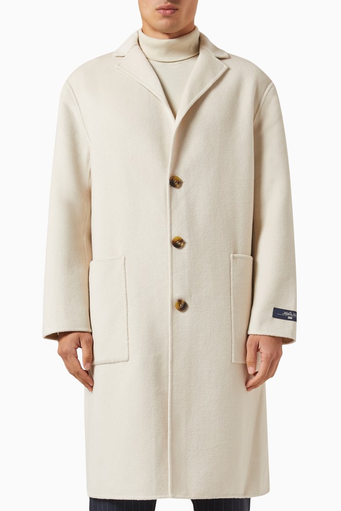 

Bergen Car Coat in Wool-blend, Neutral