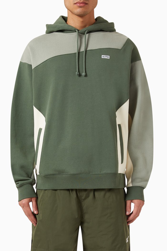

Colour-block Madison Hoodie in Cotton-fleece, Multicolour