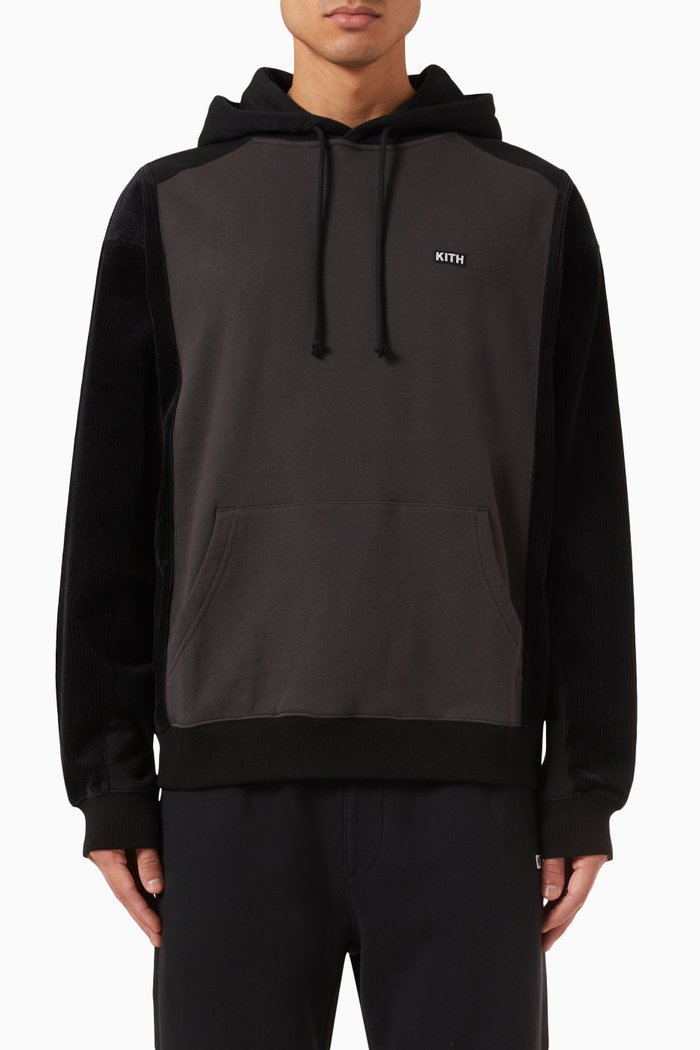 Albany Hoodie in Cotton-fleece, Black
