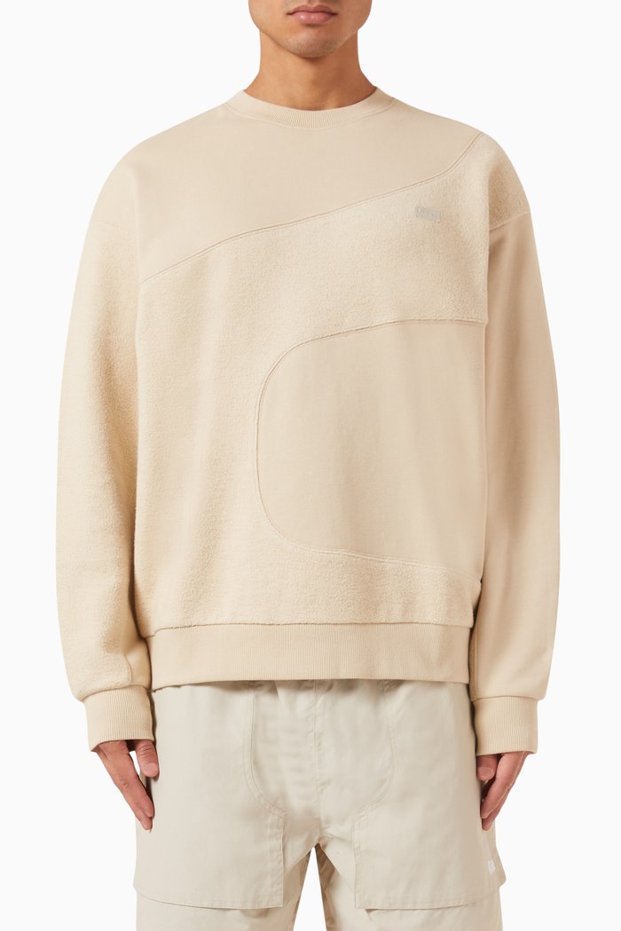 

Curved Seam Madison Crewneck Sweatshirt in Cotton-fleece, Neutral