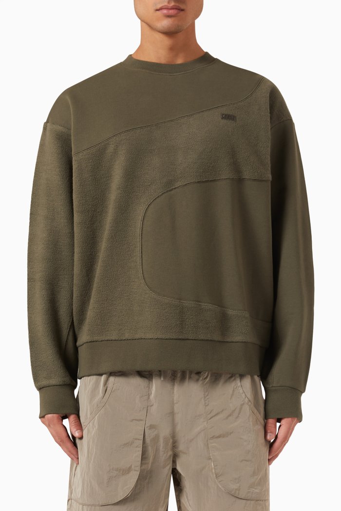 

Curved Seam Madison Crewneck Sweatshirt in Cotton-fleece, Green