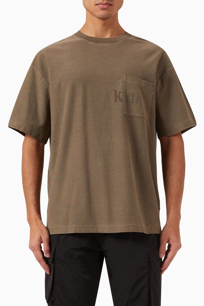 

Quinn Logo T-shirt in Cotton-jersey, Brown