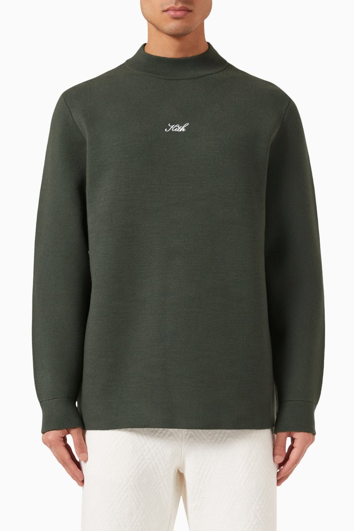 

Mockneck Sweatshirt in Cotton-fleece, Grey