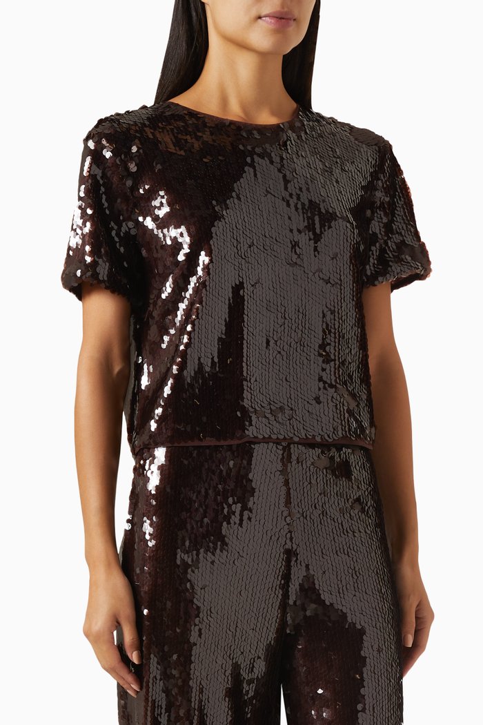 

Quincy Embellished Top, Brown