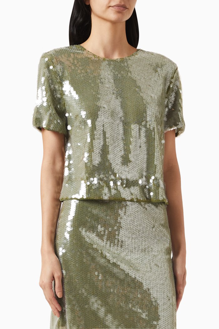 

Quincy Embellished Top, Green
