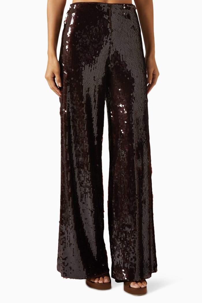 

Luke Pants in Satin, Brown