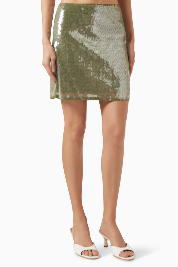 

Vedette Embellished Mini Skirt, Green