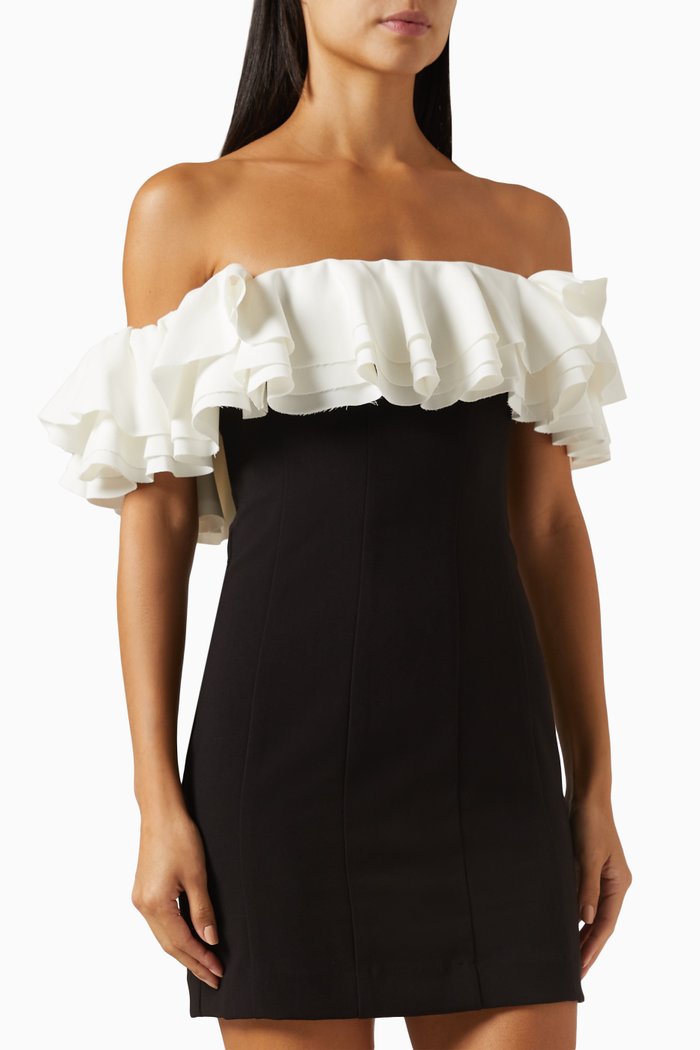 

Kiara Mini Dress in Crepe, Black