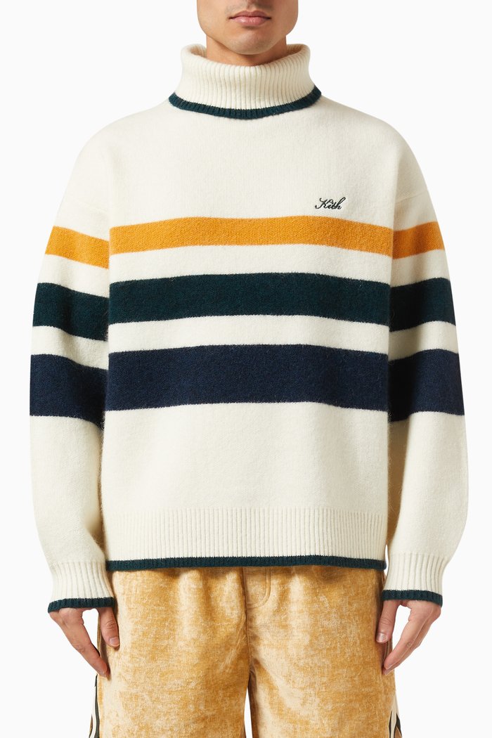 

Langdon Turtleneck Top in Mohair-blend, Neutral