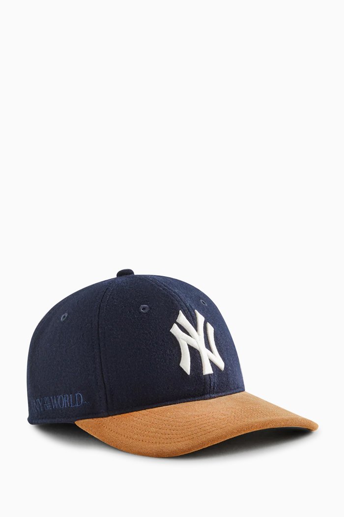 

x Yankees '47 Unstructured Fitted Cap in Wool & Suede, Blue