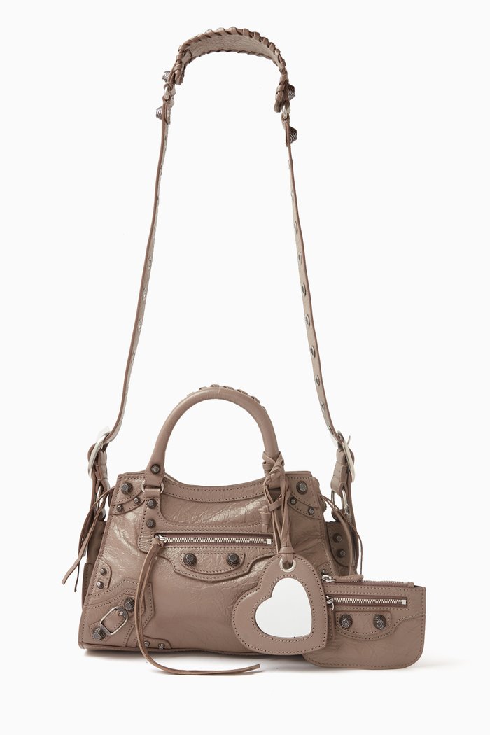 

XS Neo Cagole Handbag in Arena Lambskin, Grey