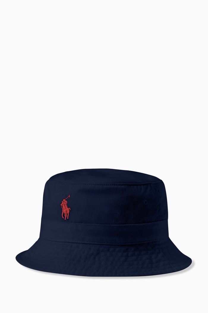 

Bucket Hat in Cotton Twill, Blue