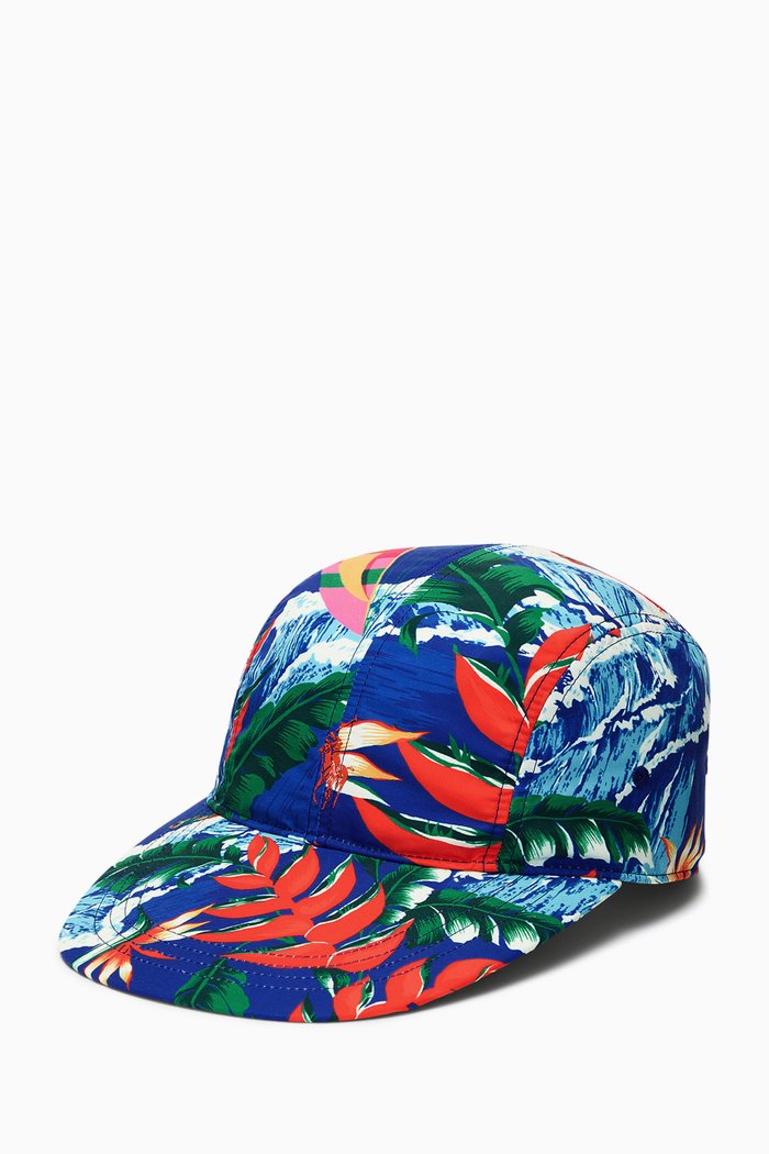 

Floral Baseball Cap in Cotton, Multicolour