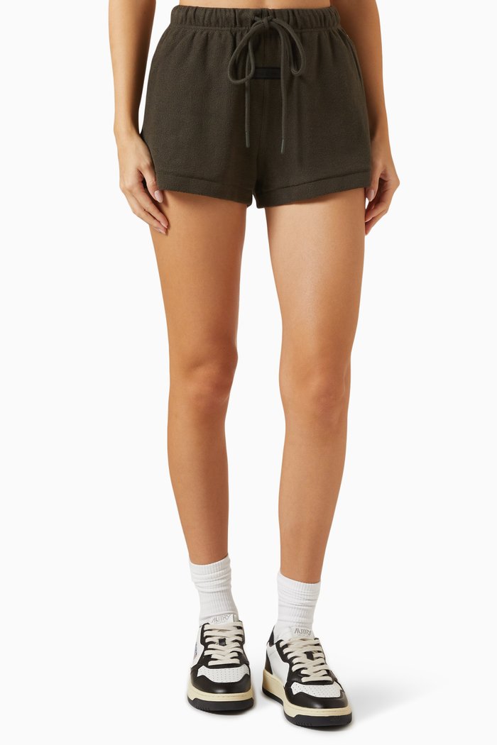 

Logo Running Shorts in French Terry, Black