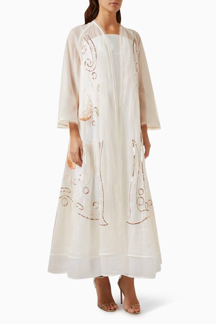 

Sequin-embellished Abaya, Pink
