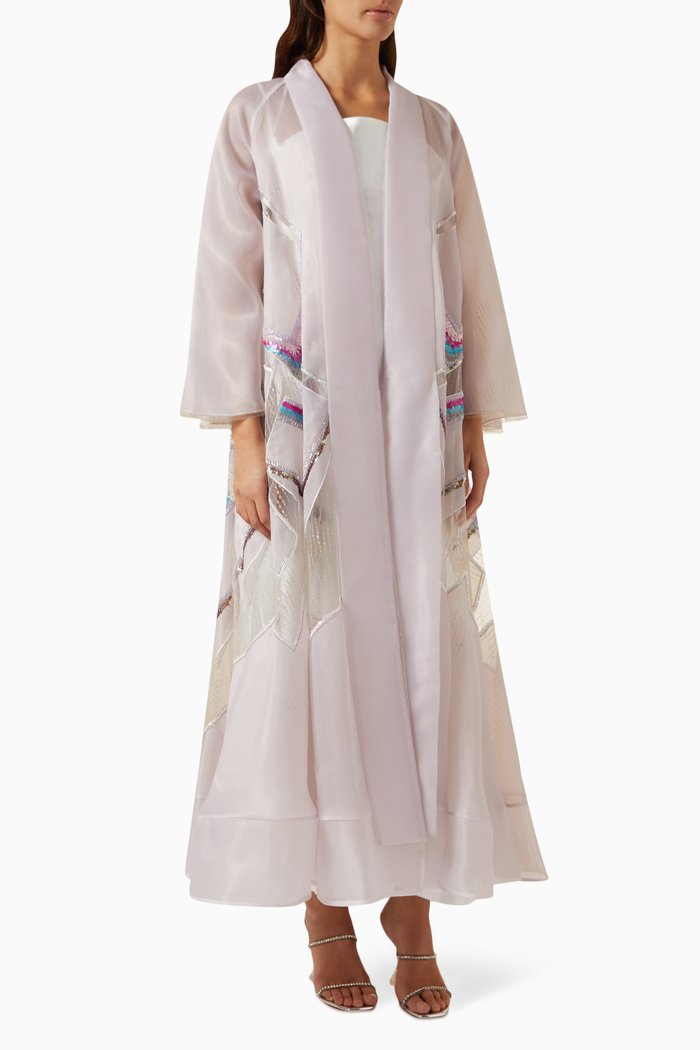 

Sequin-embellished Abaya, Purple