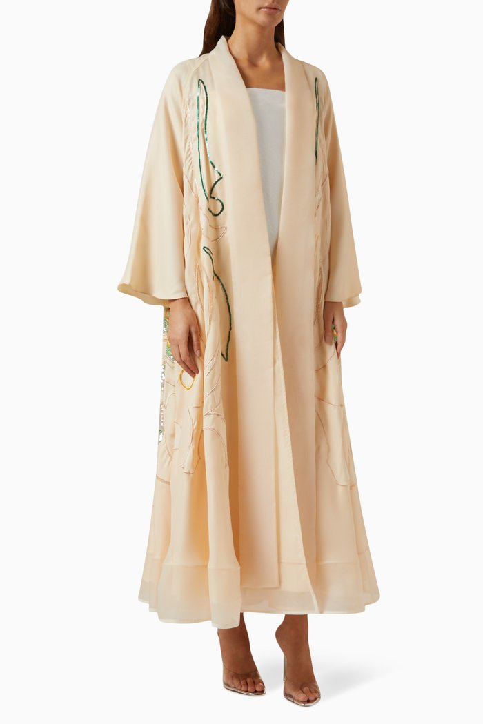 

Sequin-embellished Abaya, Neutral