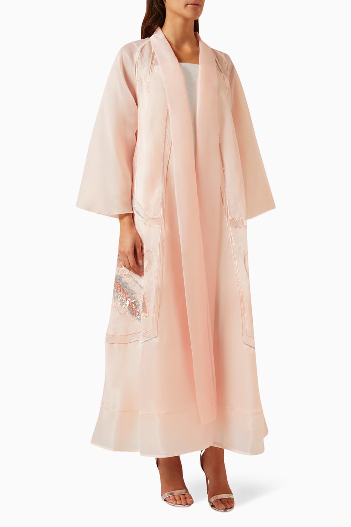 

Sequin-embellished Abaya, Pink