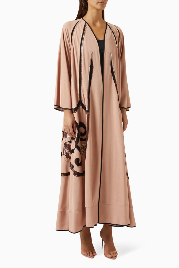 

Sequin-embellished Abaya, Pink