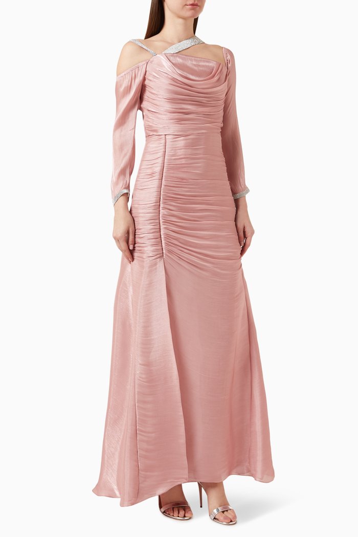 

Off-shoulder Gown, Pink