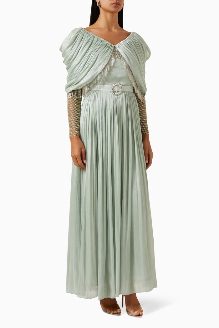 

Pleated Gown, Green