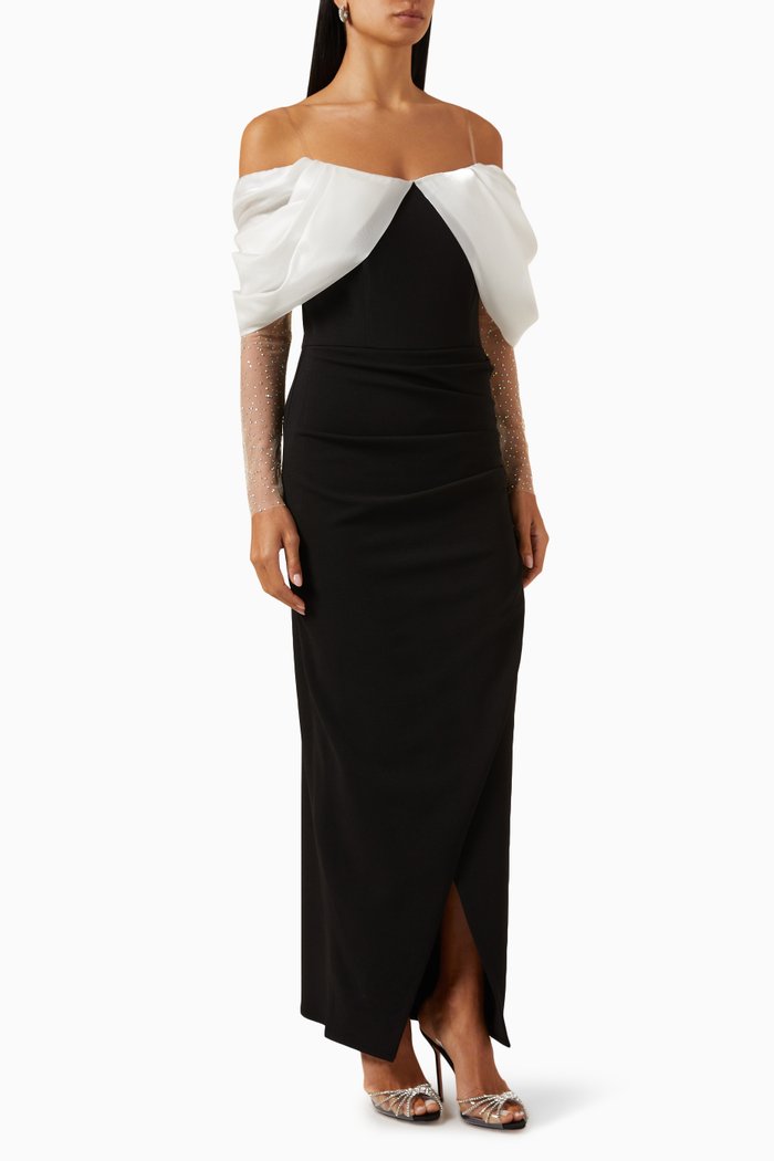

Two-tone Gown, Black