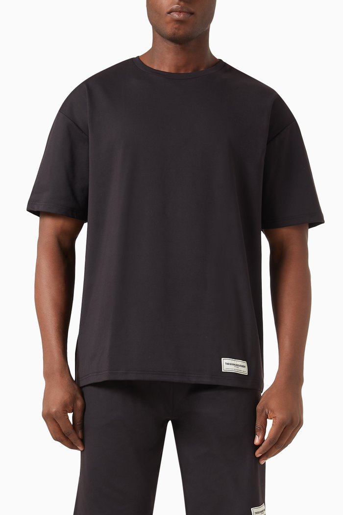 

Oversized T-Shirt in Light Softskin100©, Black