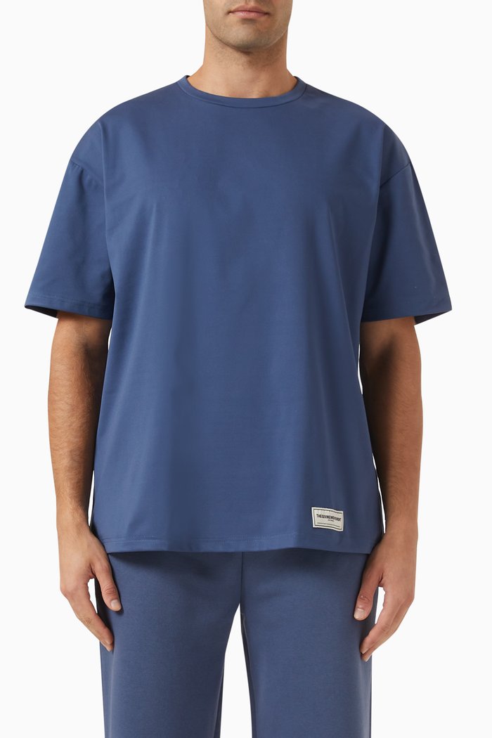 

Oversized T-Shirt in Light Softskin100©, Blue