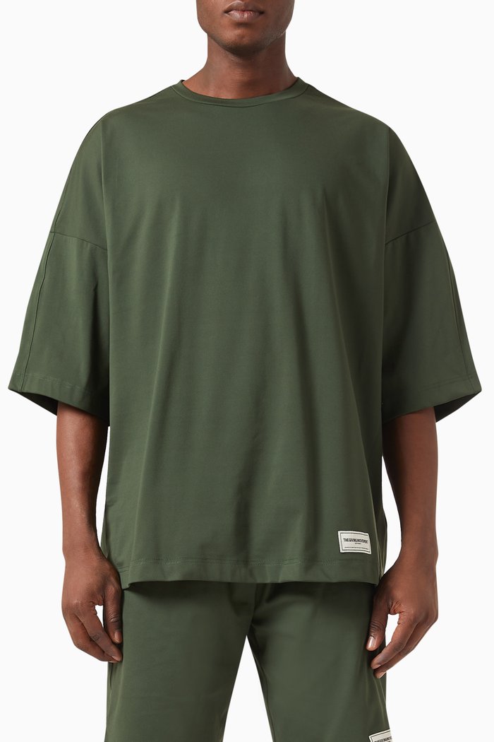Exaggerated-sleeve T-shirt in Light Softskin100©, Neutral