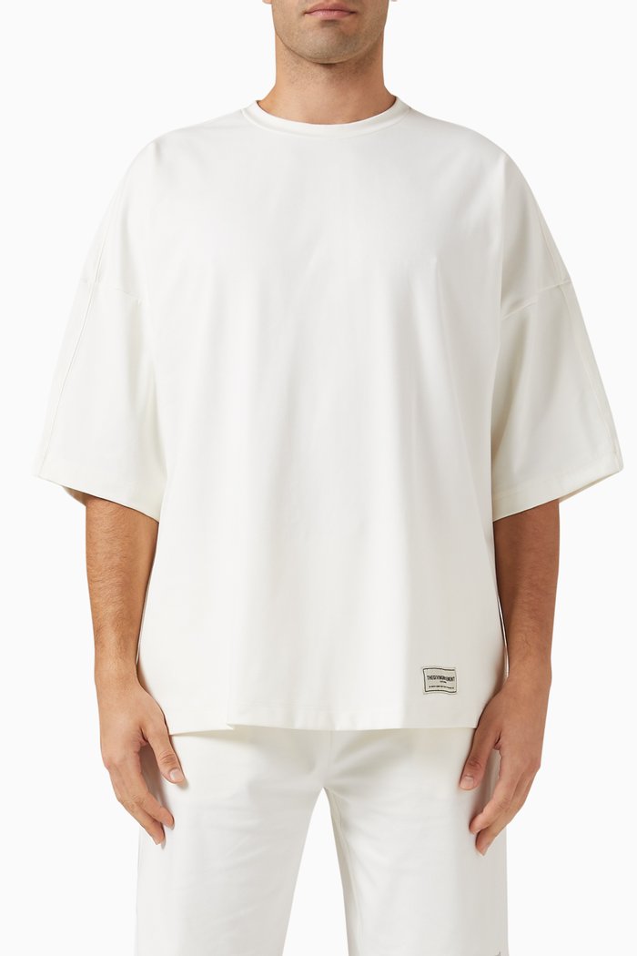 

Exaggerated-sleeve T-shirt in Light Softskin100©, Neutral