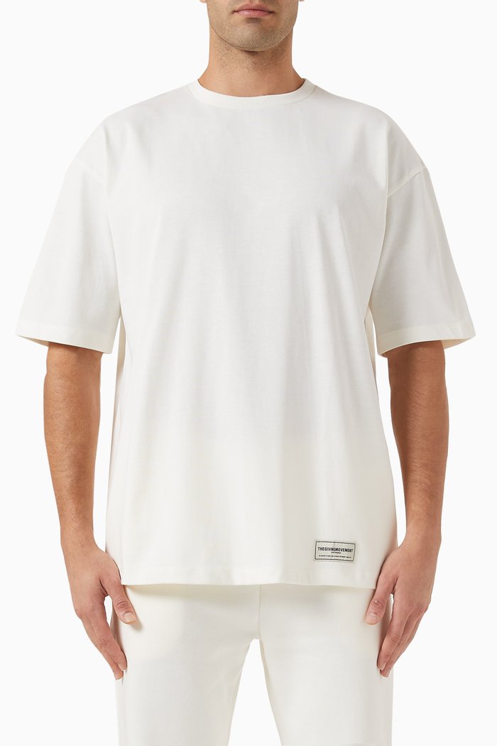 Saudi-print Relaxed-fit T-shirt in COTTONSEY100©, Neutral