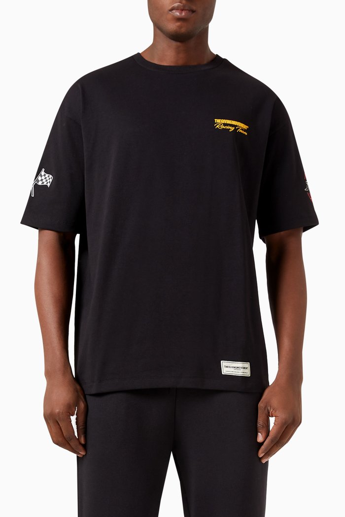 Biker T-shirt in COTTONSEY100©, Black