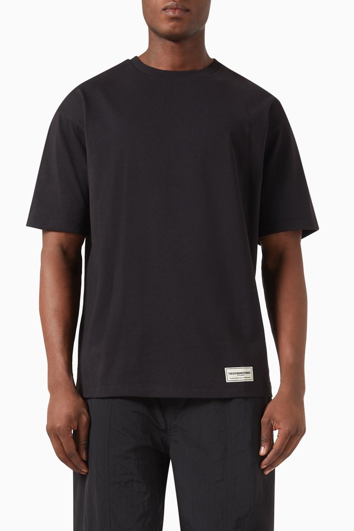 

Relaxed-fit Printed T-shirt in COTTONSEY100©, Black