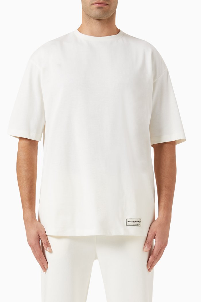 

Relaxed-fit Printed T-shirt in COTTONSEY100©, Neutral
