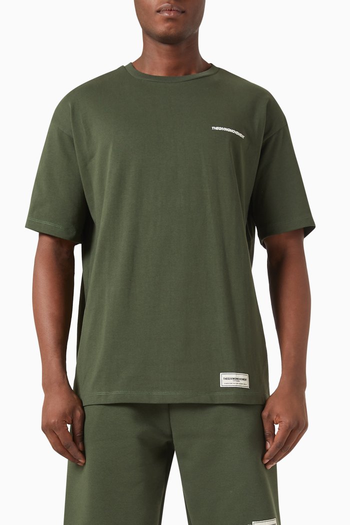 

Bold-print T-shirt in COTTONSEY100©, Neutral