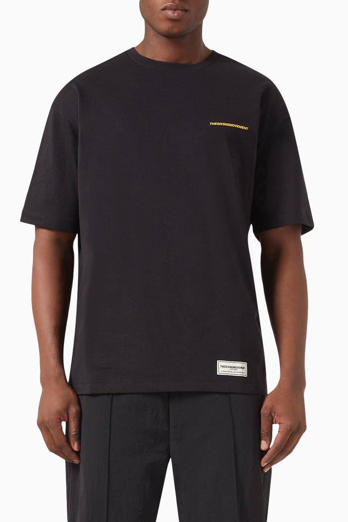 

Bold-print T-shirt in COTTONSEY100©, Black