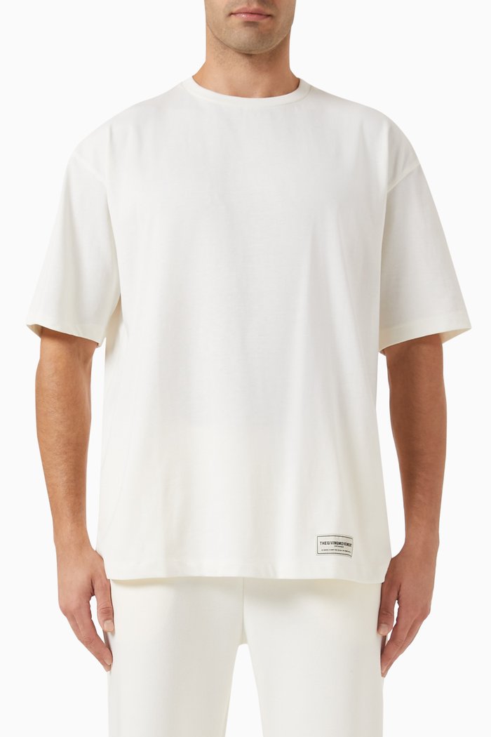 

UAE-print Relaxed-fit T-shirt in COTTONSEY100©, Neutral