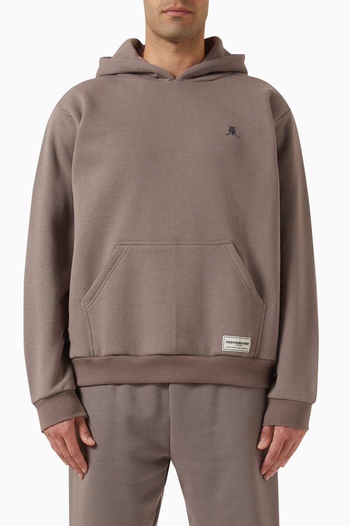 

Regular-fit Hoodie in Organic Cotton Blend, Neutral