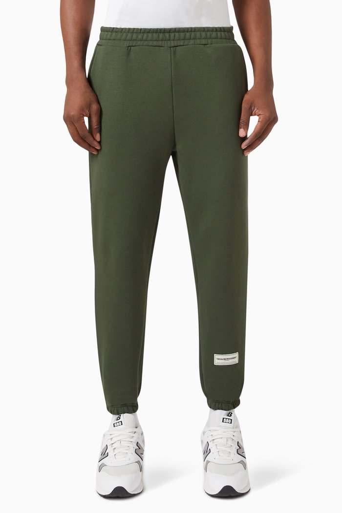 

Regular-fit 27" Joggers in Organic Cotton Blend, Neutral