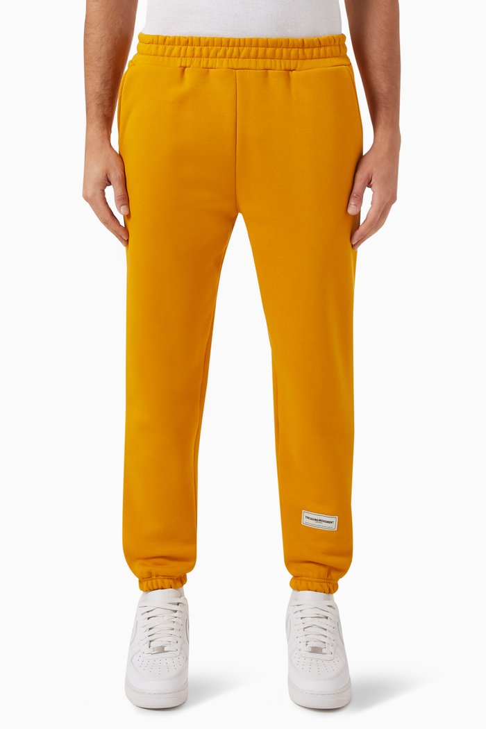Regular-fit 27" Joggers in Organic Cotton Blend, Yellow